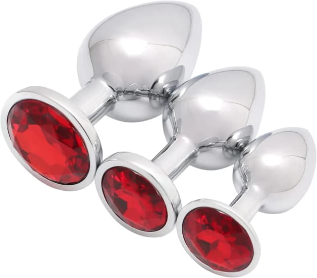 Jewelled Secret Butt Plug Silver - Tailles Variées image