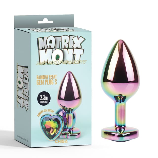 Rainbow Heart Gem Plug S image