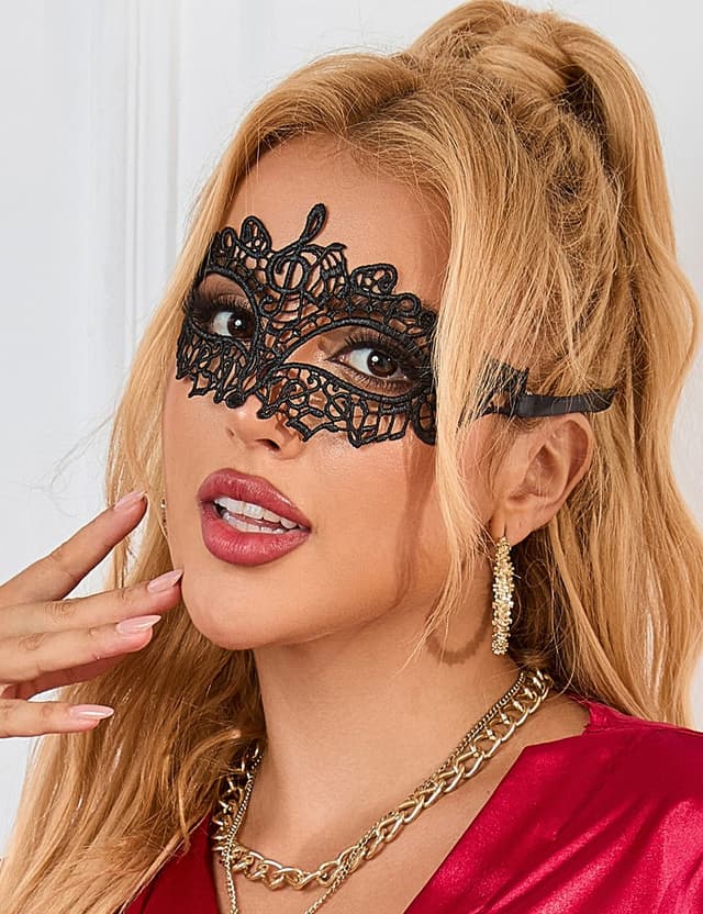 2Pcs Enchanting Black Eye Mask image