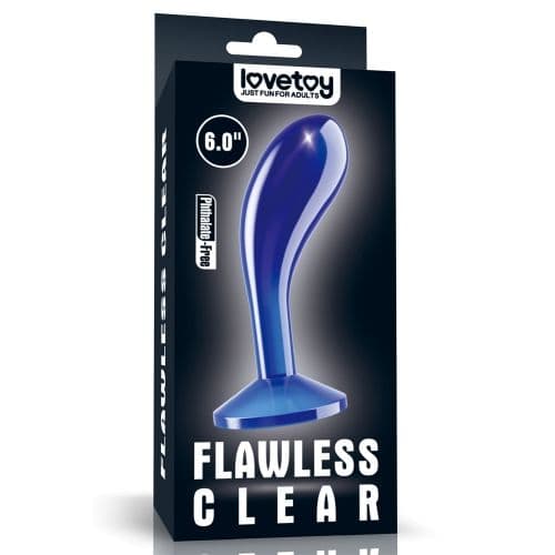 Flawless Clear Prostate Plug 6.0'' Blue image