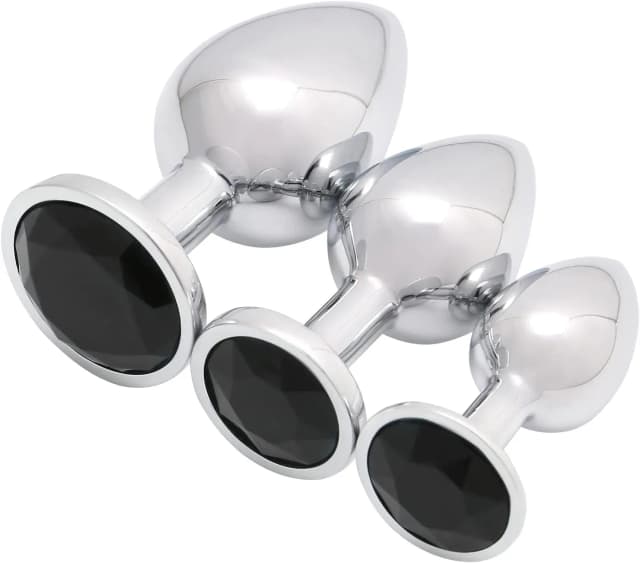 Jewelled Secret Butt Plug Silver-Large image