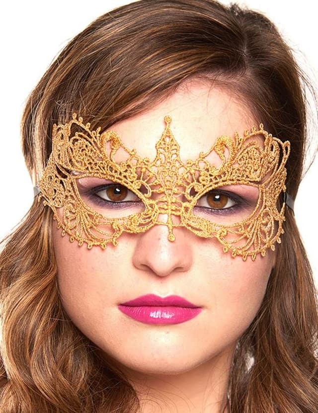 2pc Glamourous Goddess Mask Gold image