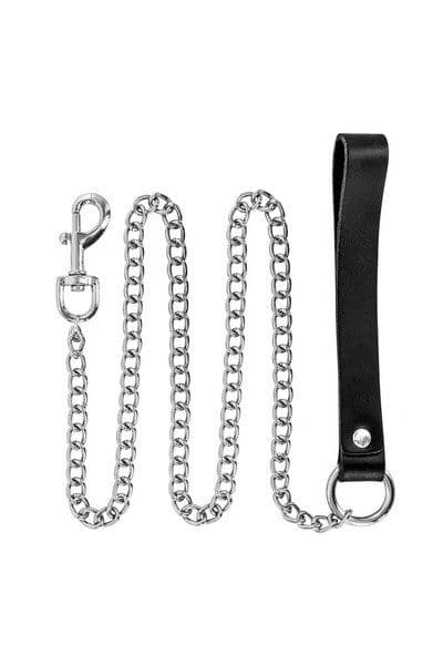 FT Premium Metal Leash w Leather Handle 115cm