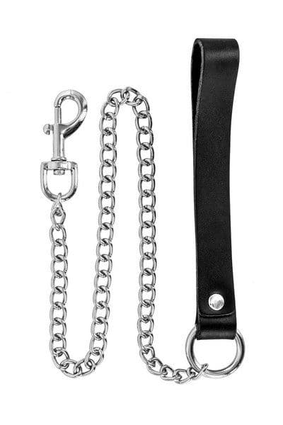 FT Premium Metal Leash w Leather Handle 72cm