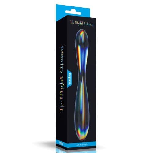 Twilight Gleam Glass Dildo- Double Delight image