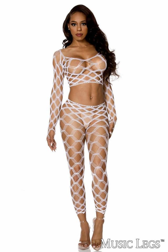 ML9309 - Double Net Top & Pants image