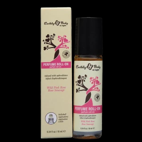Earthly Body at Night Roll-on Perfume | Aphrodisiac Collection | Wild Pink Rose 0.34oz / 10ml