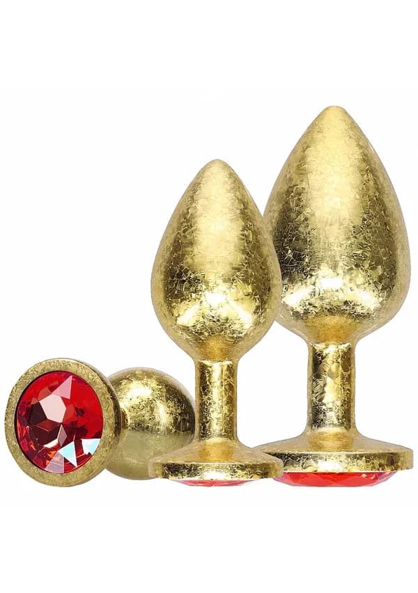 Ouch! Milan Collection - Metal Anal Plug Set - Gold image