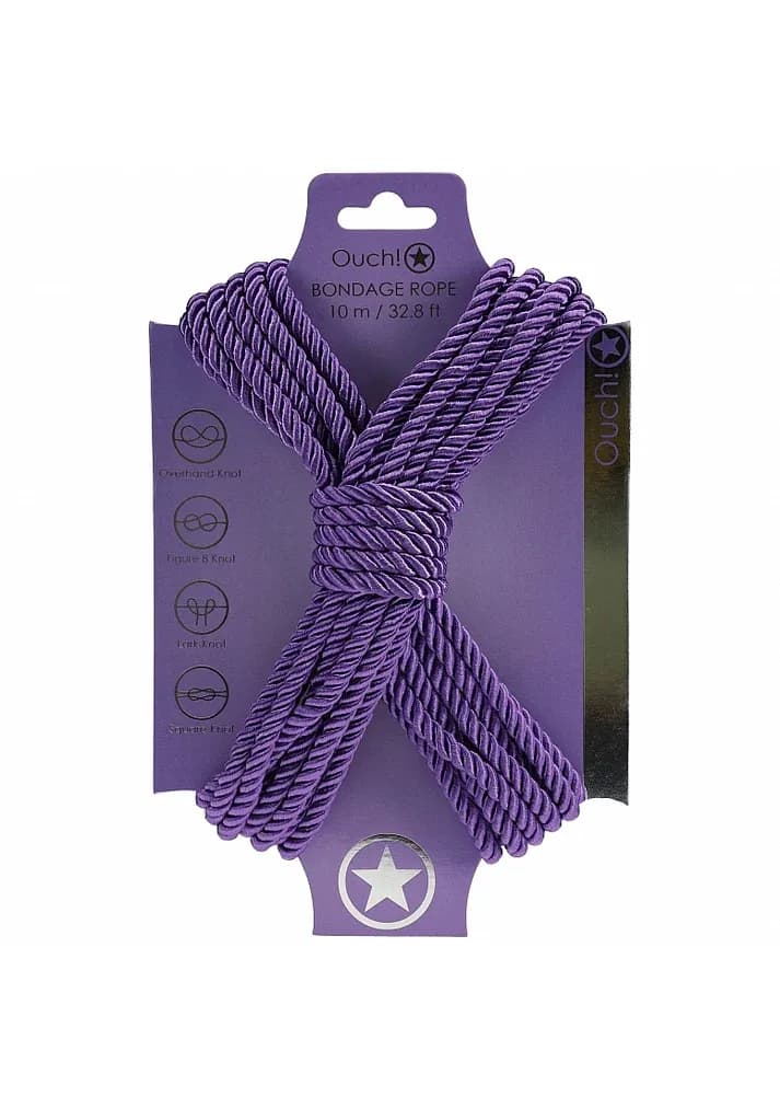 Ouch! Bondage Rope - 10 Meter - Nylon -Purple