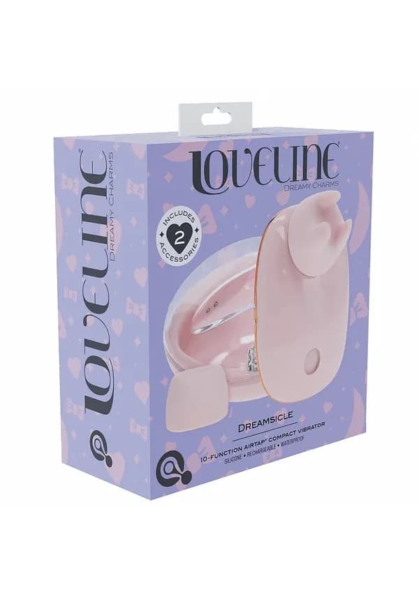 Loveline - Dreamsicle - AirTapTech - Rechargeable Vibrator- 10 Function - Waterproof - Pink image