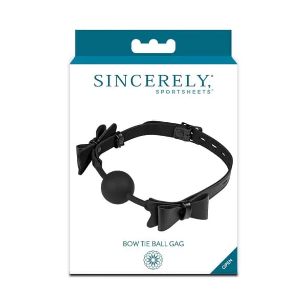 Sportsheets - Sincerely - Ball Gag with Bow Tie - Black image