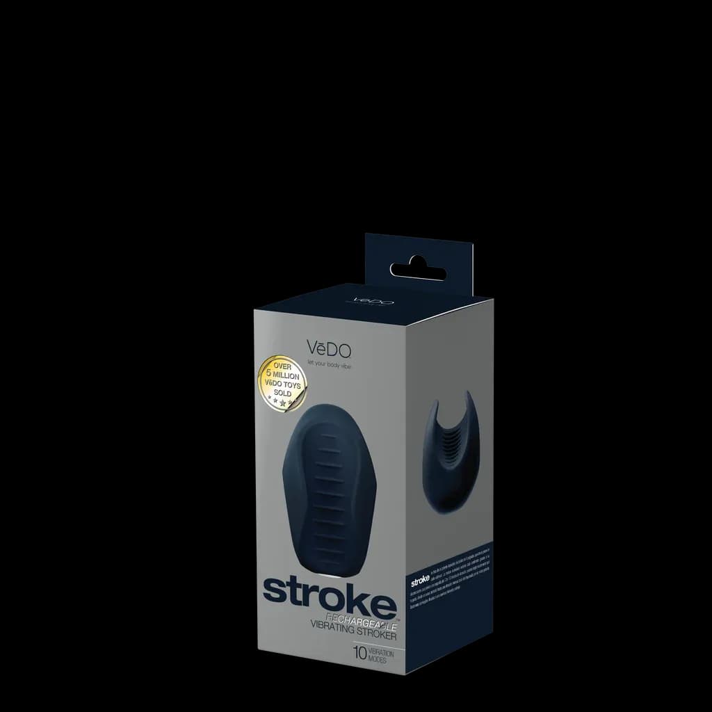Stroke Rechargeable Vibrating Stroker- Black -VeDO